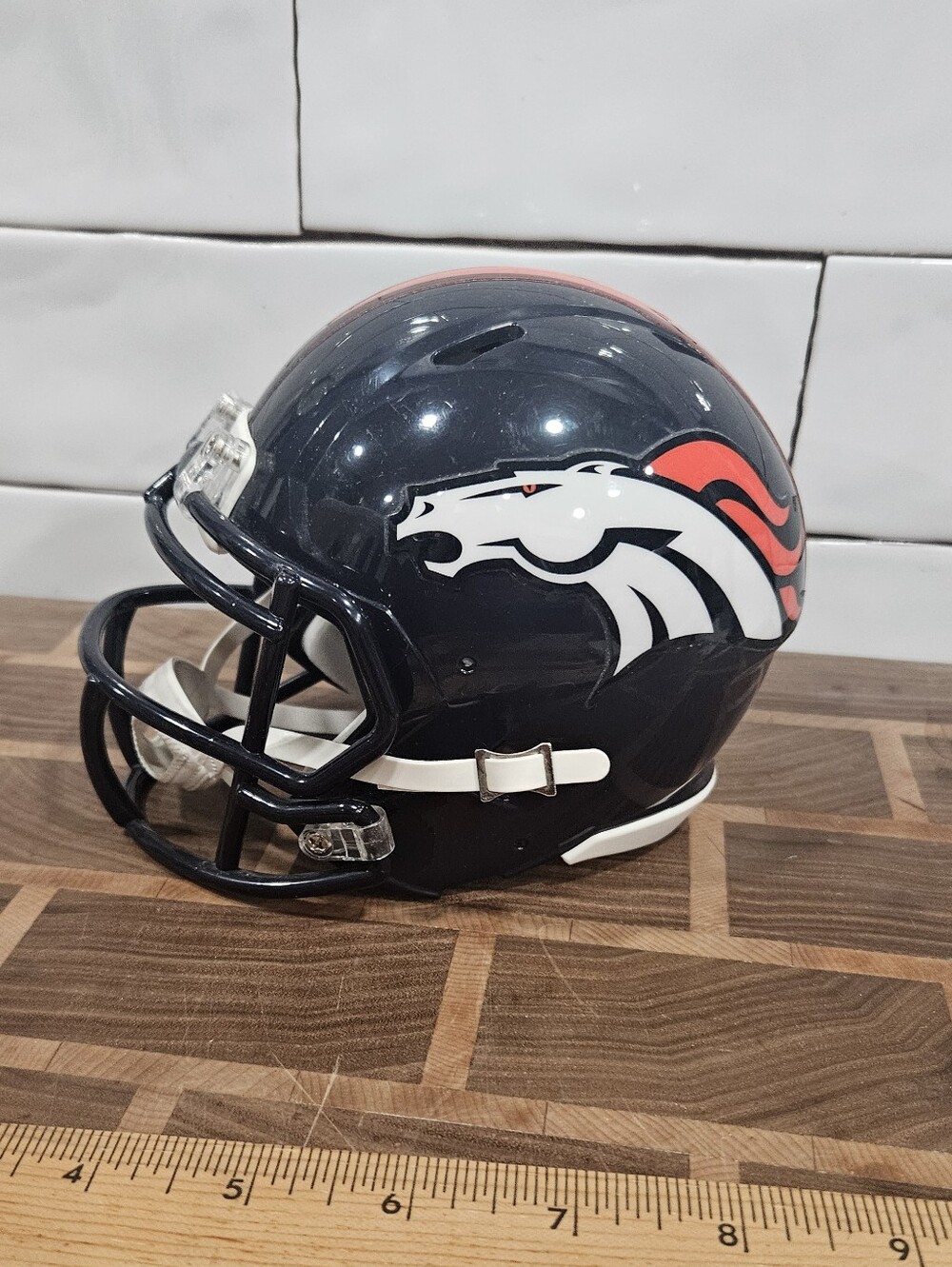 Mini NFL Denver Broncos Football Helmet 1/4 Scale